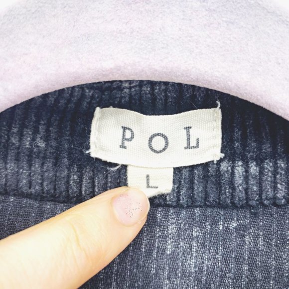 POL Corduroy and Plaid Shirt Jacket - Picture 3 of 9